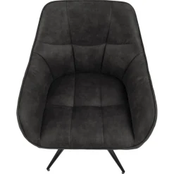 Laval Karmstol Snurr Preston tyg Antracit