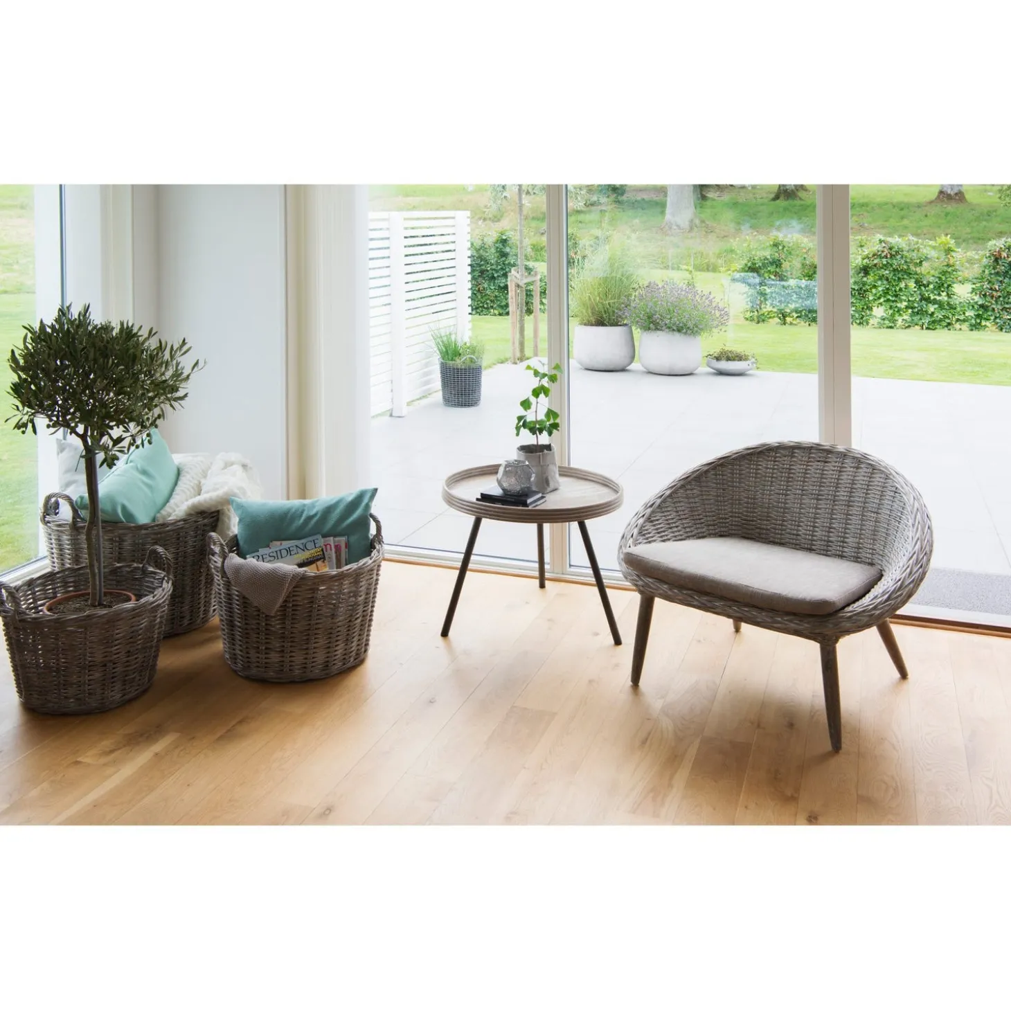 Leicester Utebord 60 cm Grå