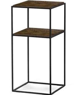 Lime Sängbord Svart/Brunbetsad Ek