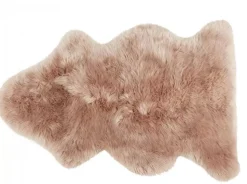 Linn Pläd - Långhårigt fårskinn, ca.100x60cm / Camel