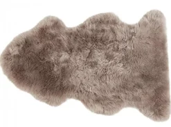 Linn Pläd - Långhårigt fårskinn, ca.100x60cm / Mushroom