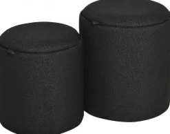 Maiko Sittpuff/Sidobord 2-pack Svart