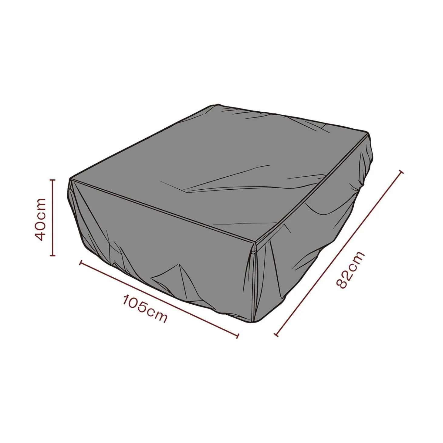 Möbelskydd till Ottoman 82x105x40 cm