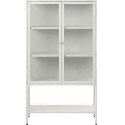 Milano Skåp 160 cm höga ben Glas Greige
