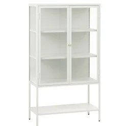 Milano Skåp 160 cm höga ben Glas Greige
