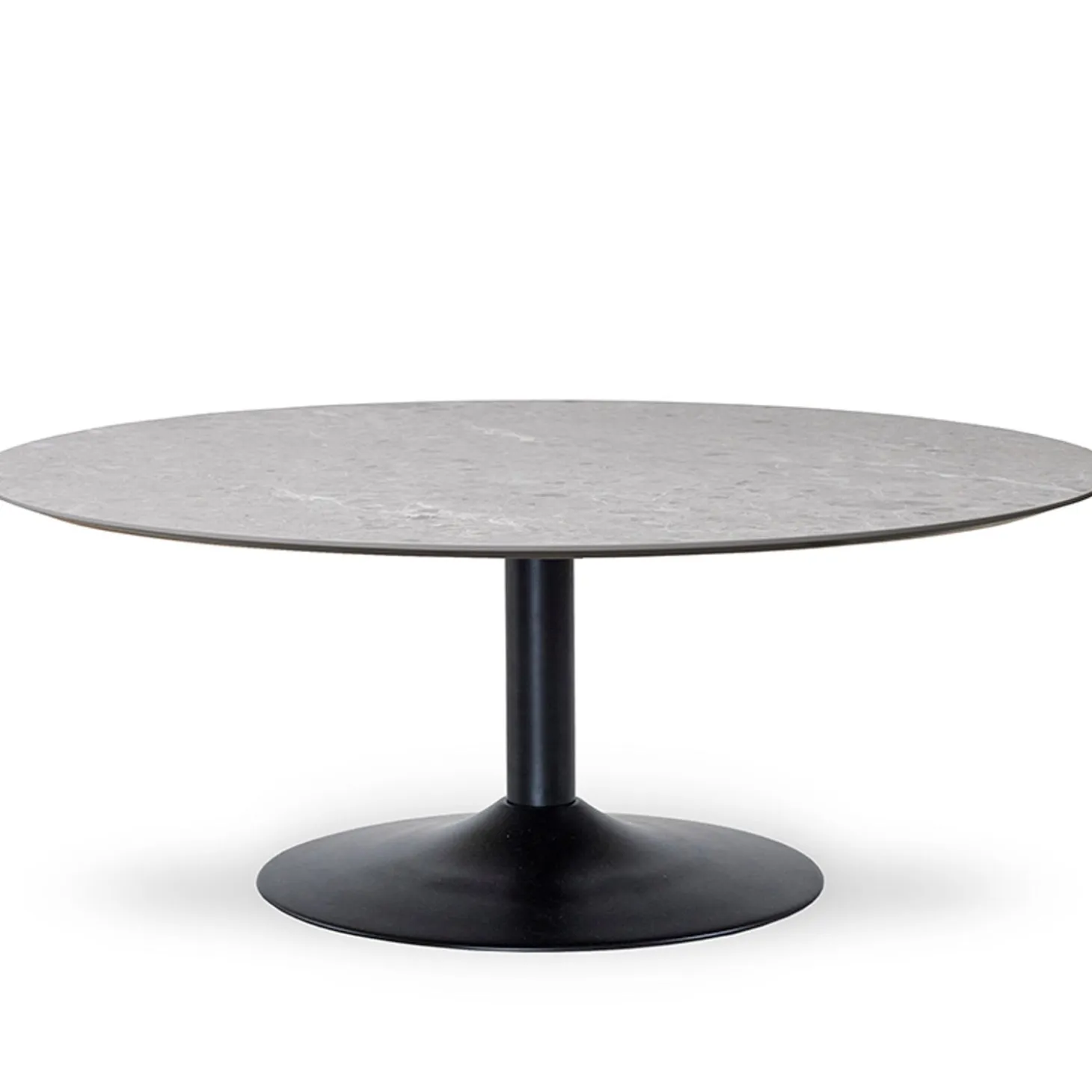 Miles Soffbord Ø 110 cm Sandstenslaminat, Trumpfot