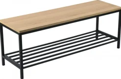 Mondo Bänk med skoställ ek/svart