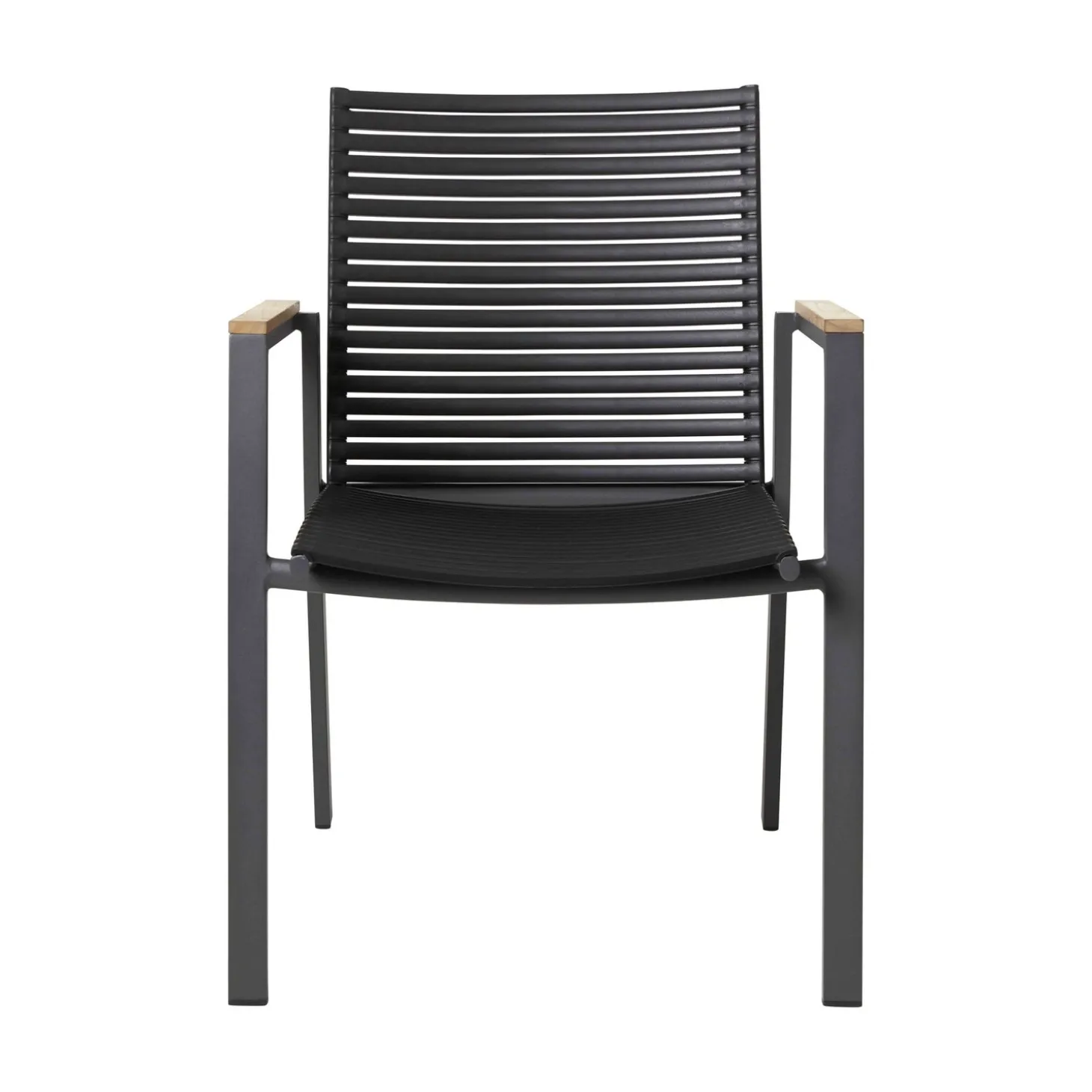 Mood Extreme Trädgårdsstol i Teak och Antracit Aluminium Smala lameller