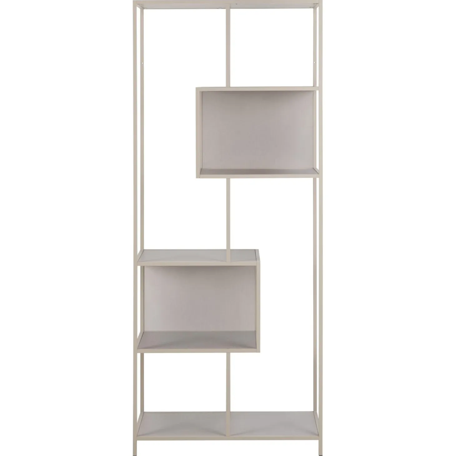 Notting Hill Bokhylla med baksida 185x77x35 cm Grå