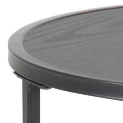 Notting Hill Sidobord Rund 40 cm Svart Ask