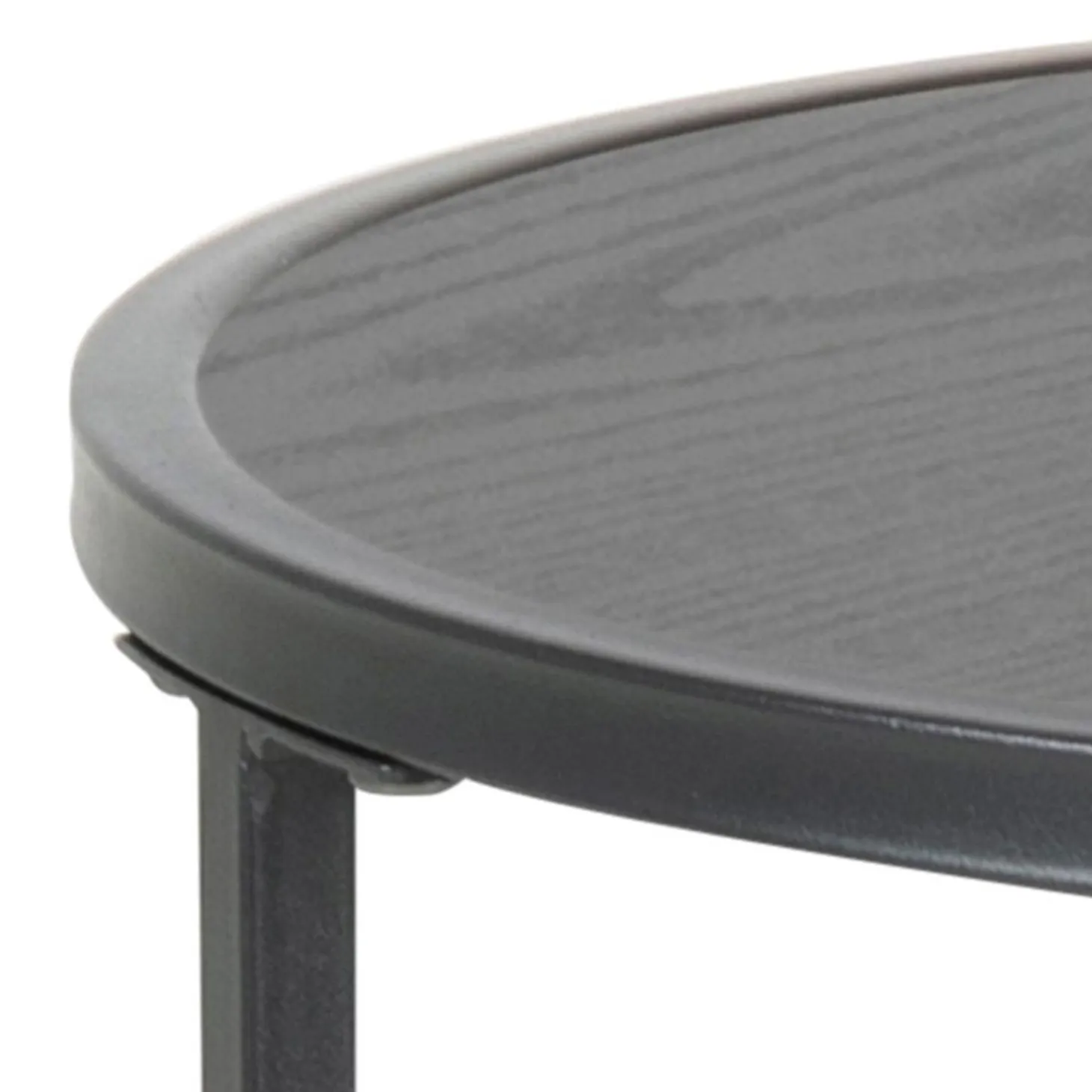 Notting Hill Sidobord Rund 40 cm Svart Ask