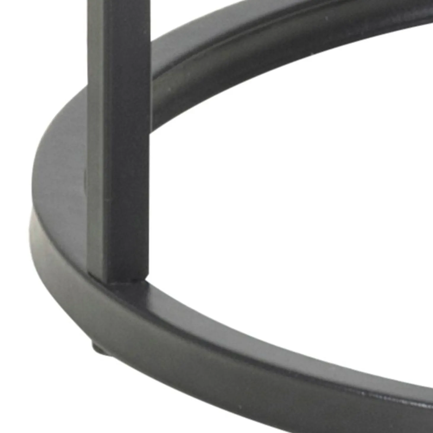 Notting Hill Sidobord Rund 40 cm Svart Ask