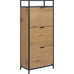 Notting Hill Skoskåp 129x56x30 cm Ek