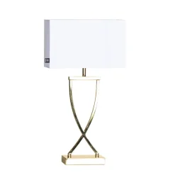 Omega Bordslampa 52 cm Mässing/Vit