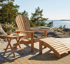 Opal Bord Vitblästrad Teak