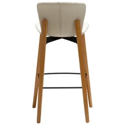 Paragon Barstol Bone White bouclé, Oak