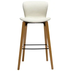Paragon Barstol Bone White bouclé, Oak