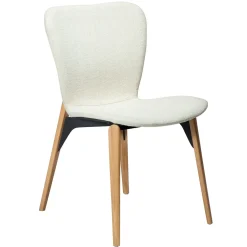 Paragon Stol Bone White bouclé, Oak
