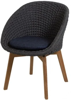 Peacock Stol Dark Grey/Teak