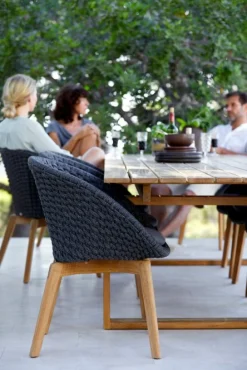 Peacock Stol Dark Grey/Teak