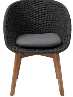 Peacock Stol Dark Grey/Teak