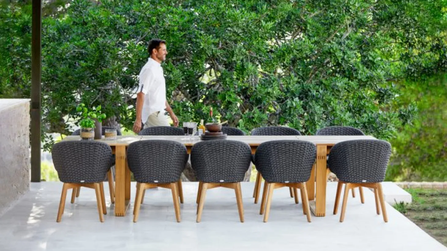 Peacock Stol Dark Grey/Teak