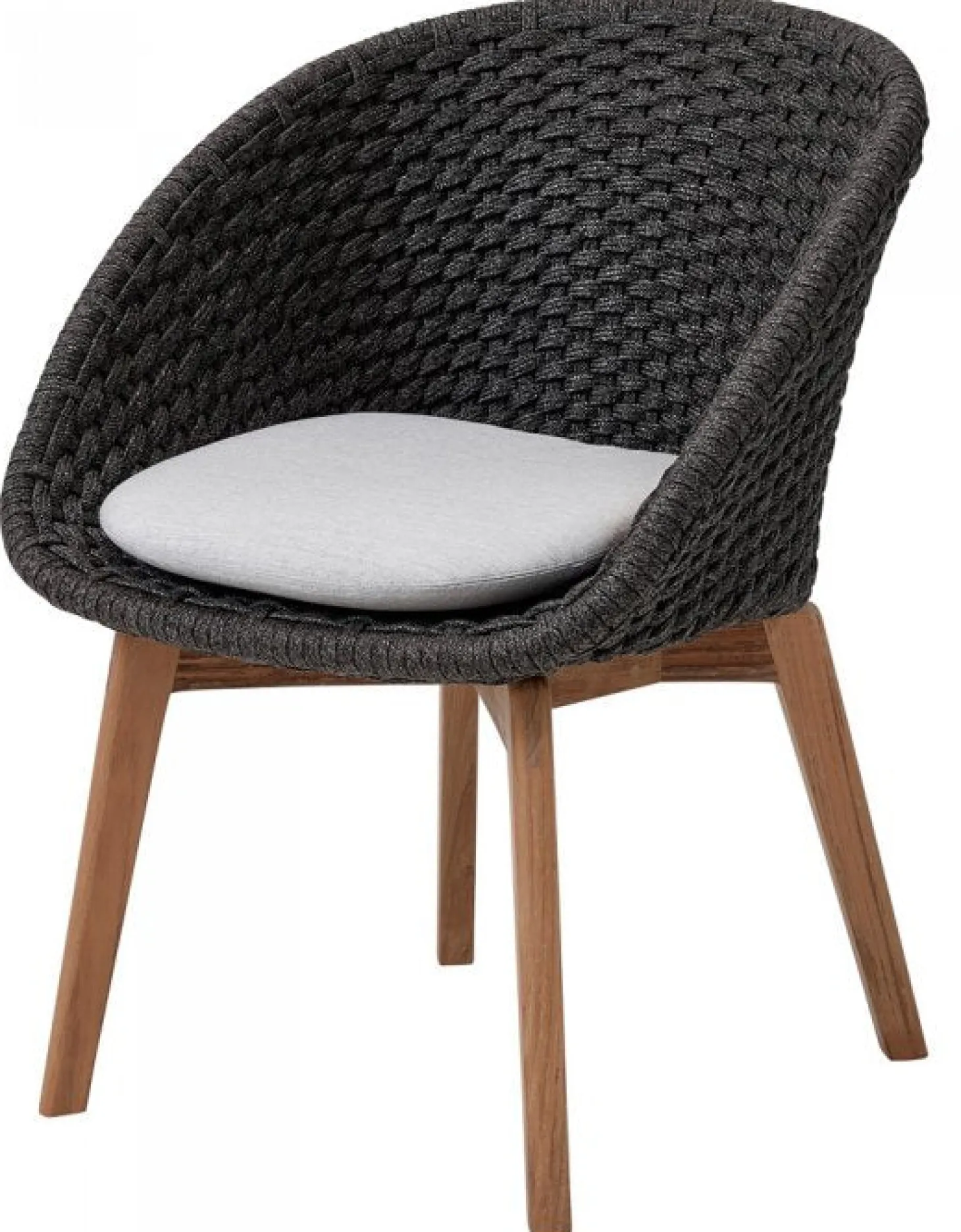 Peacock Stol Dark Grey/Teak