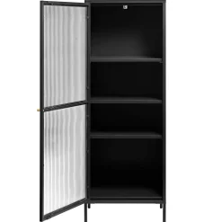 Riviera Vitrinskåp 160 cm Svart