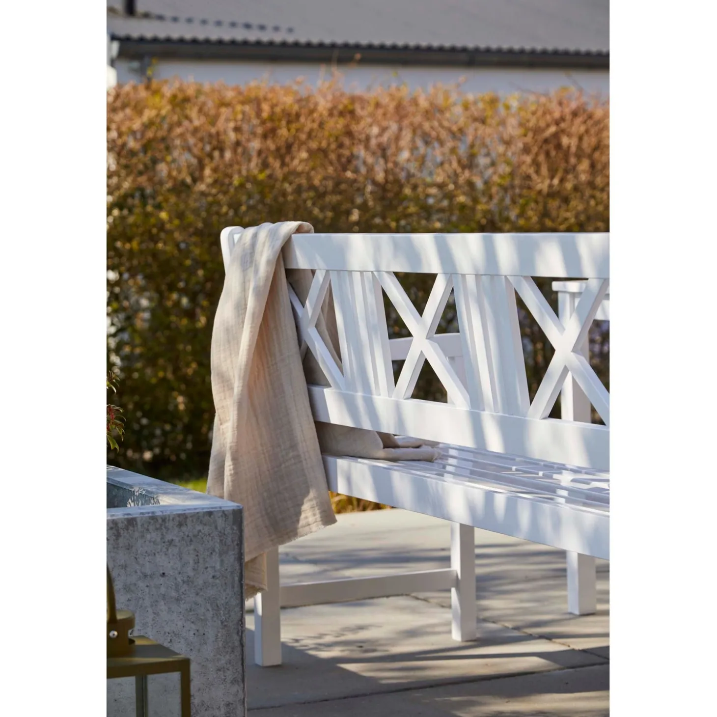 Rosenborg 165x80 cm Trädgårdsbord Vit