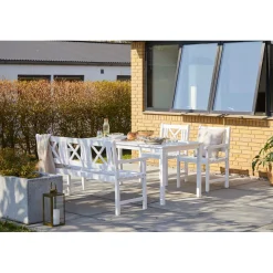 Rosenborg 165x80 cm Trädgårdsbord Vit