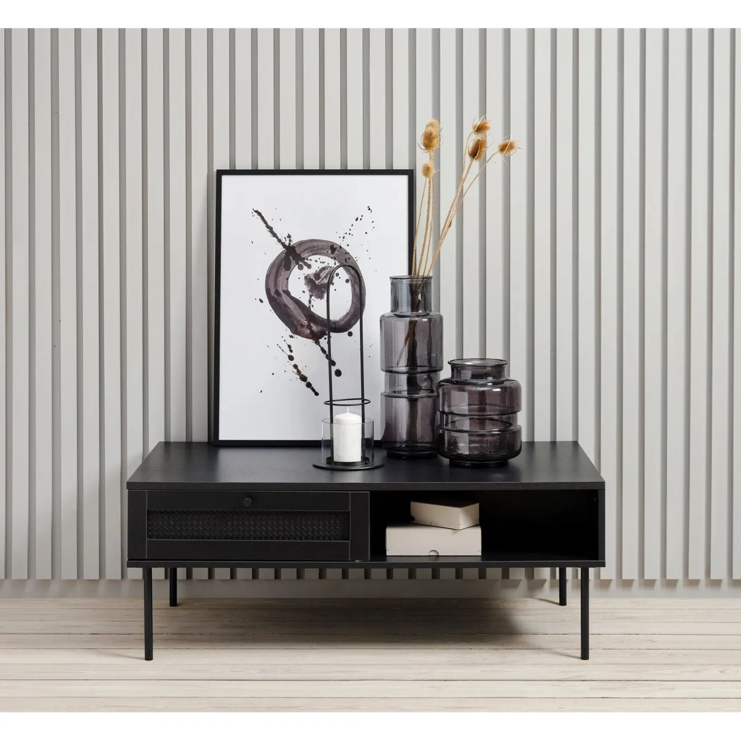 Segmento Soffbord Svart, 60x110 cm