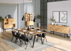 Sideboard Nr.230 Fiskbensdörrar 180x85 cm Oljad Ek