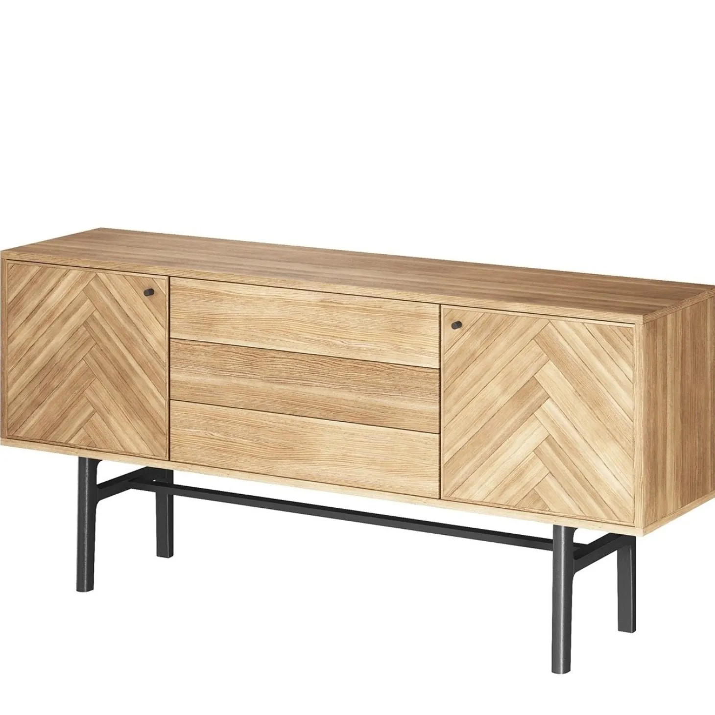 Sideboard Nr.230 Fiskbensdörrar 180x85 cm Oljad Ek
