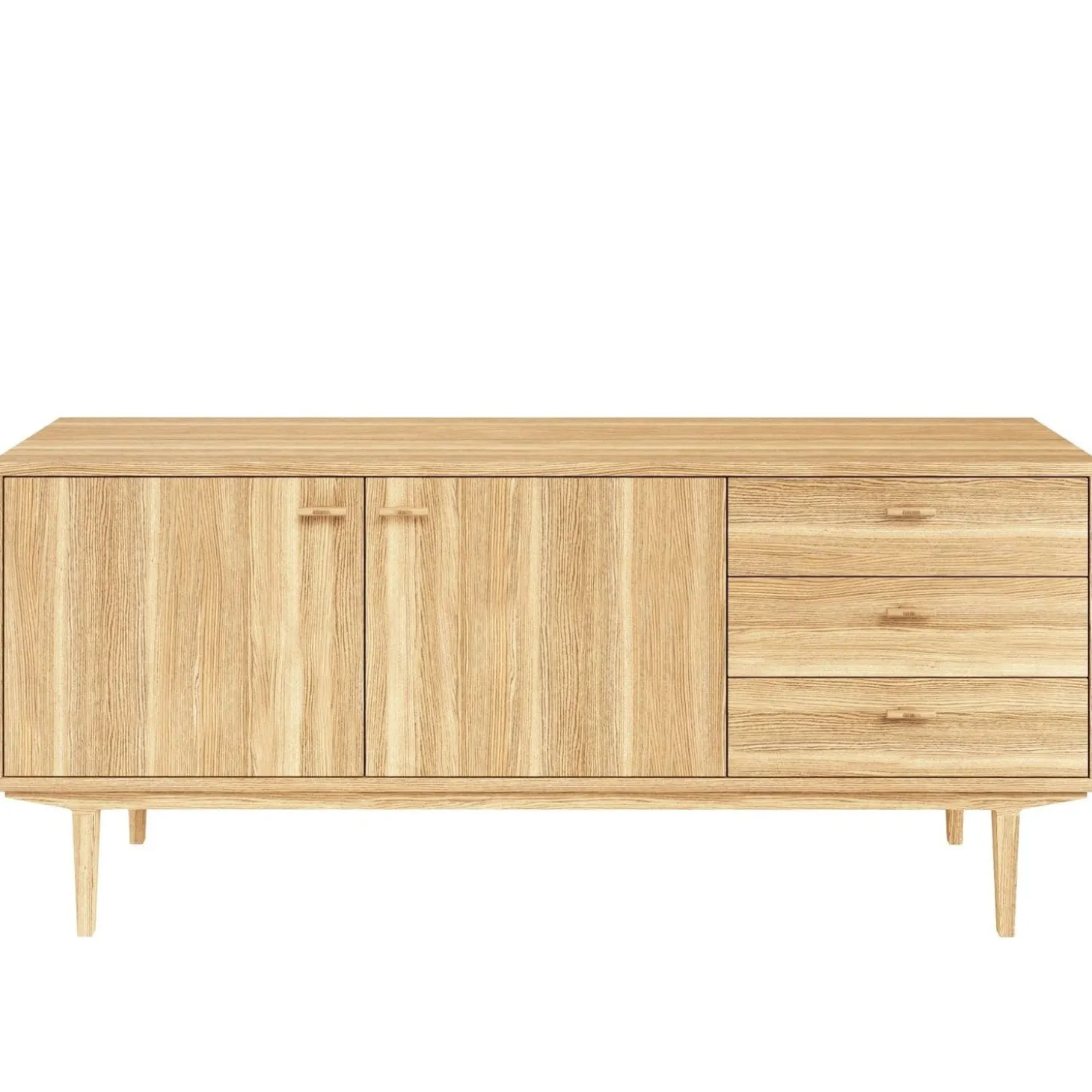 Sideboard Nr.420 2st Trädörrar 3st Lådor 186x80 cm Oljad Ek