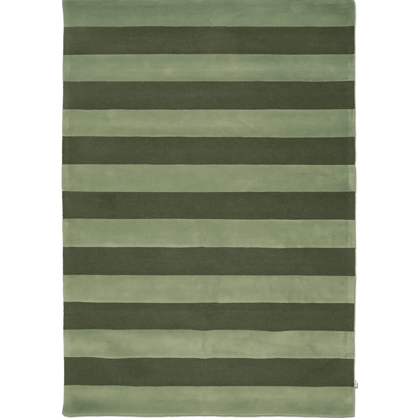 Stripe Boucle Matta Grön