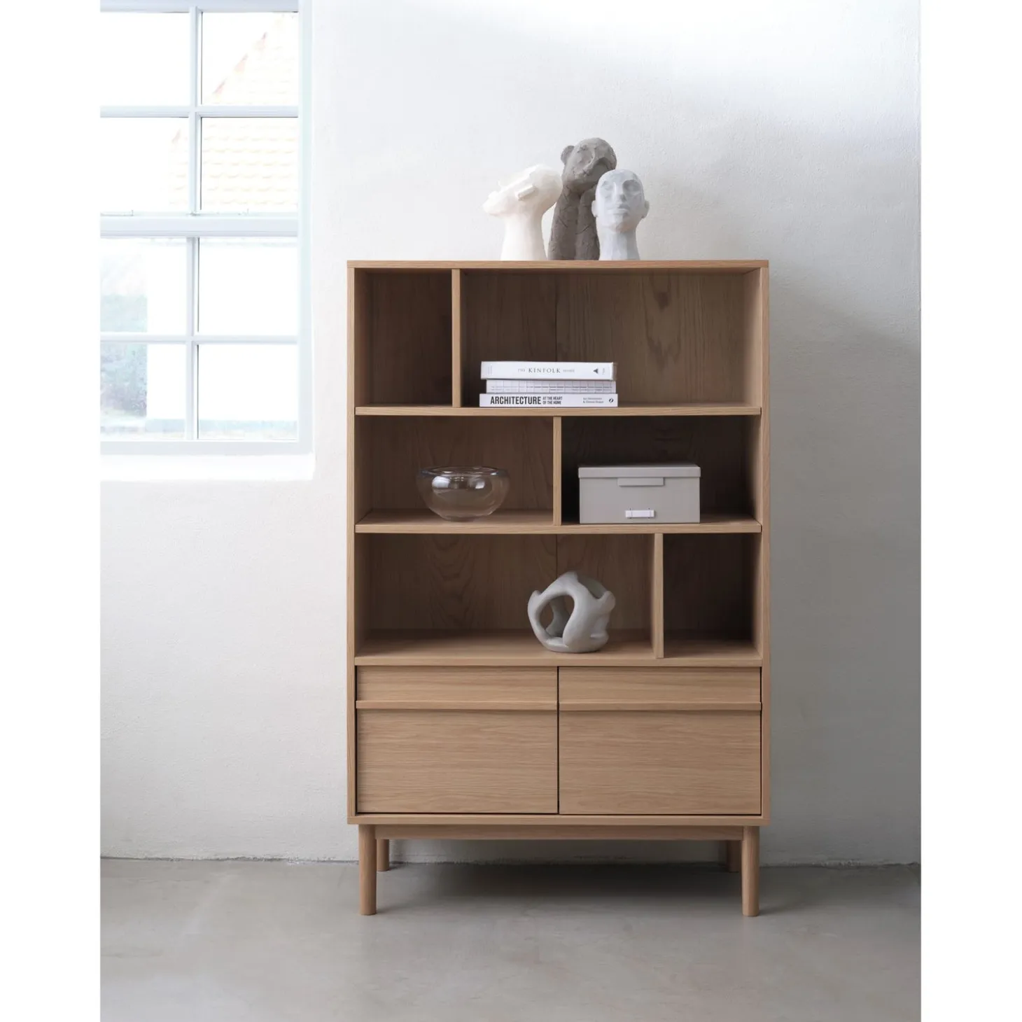 Terra Bokhylla 140 cm Naturlig Ek