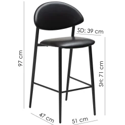Tush Barstol Vintage Black