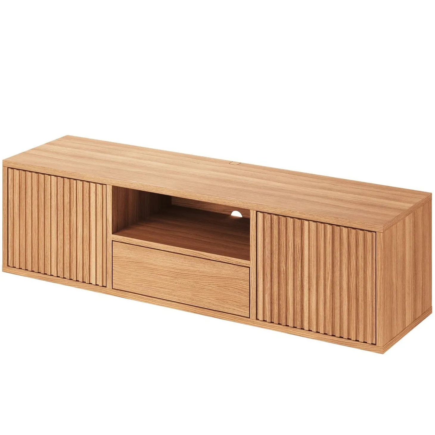TV-bänk Nr.230 Trädörrar 130x35 cm Oljad Ek