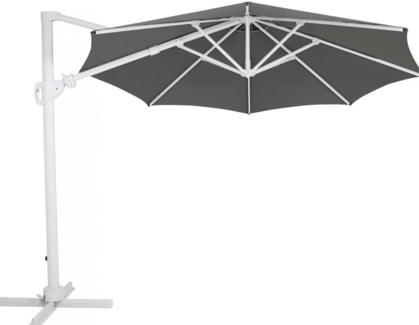 Varallo Parasoll Ø300 cm Rund Vit/Grå