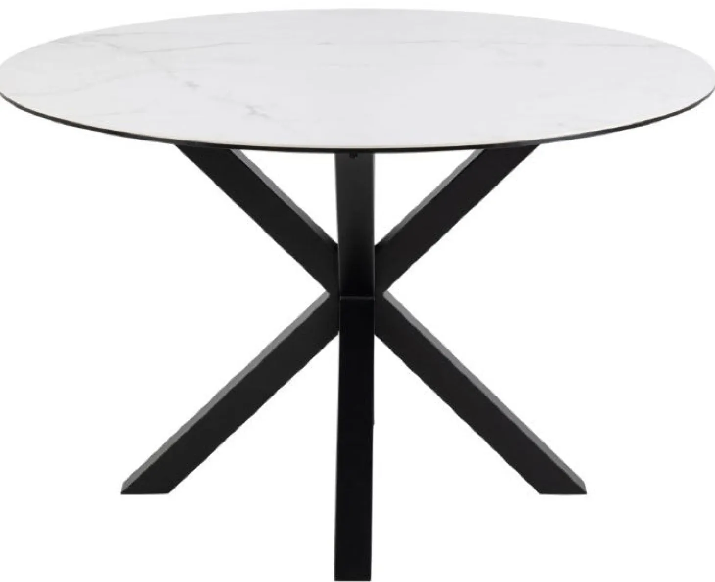 Verdun Matbord Rund 119 cm Rund Vit Keramik