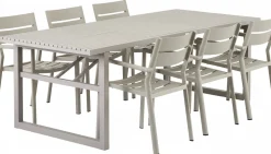 Vevi Matgrupp 230x95 cm ink 6st Delia Karmstolar Khaki