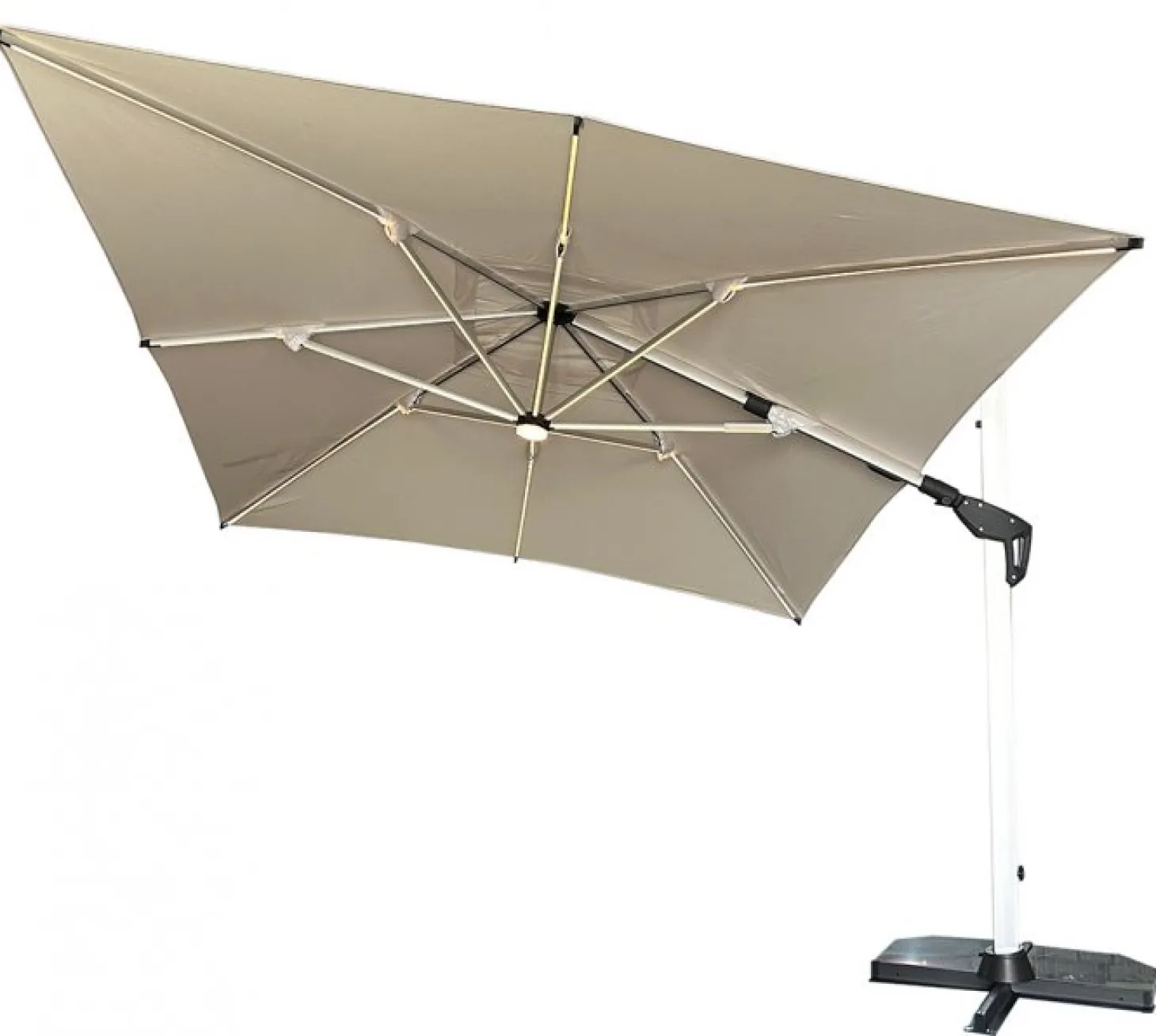 Vitoria Frihängande Parasoll 3x3m Beige