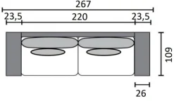 Ymer 3-sits XL Soffa