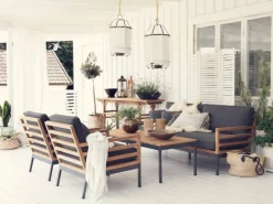 Zalongo 3-sits Soffa Teak/Grå Alu