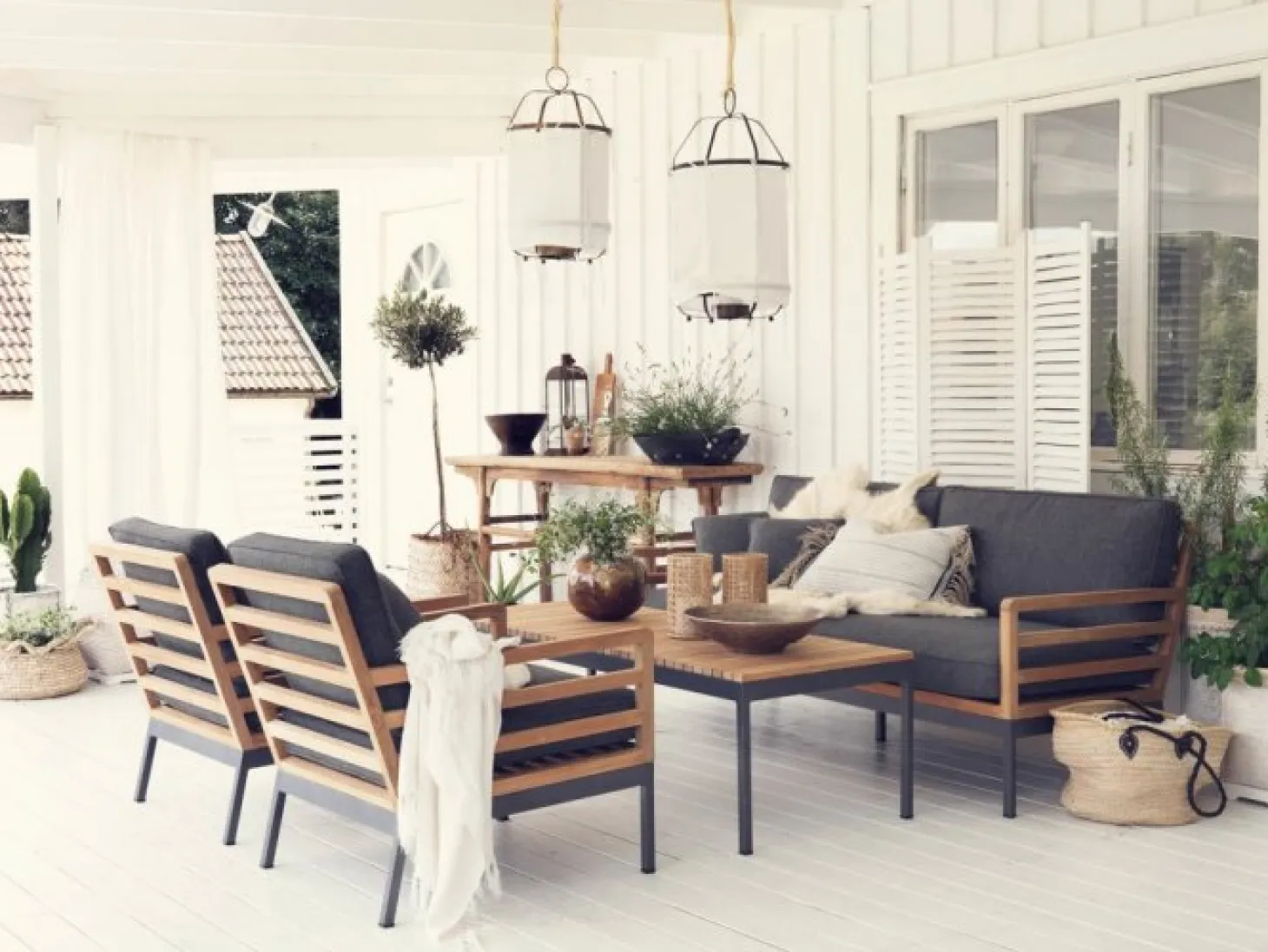 Zalongo 3-sits Soffa Teak/Grå Alu