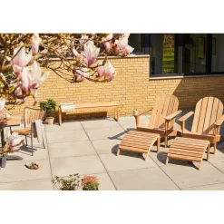 Adirondack Däckstol med Fotpall Teak