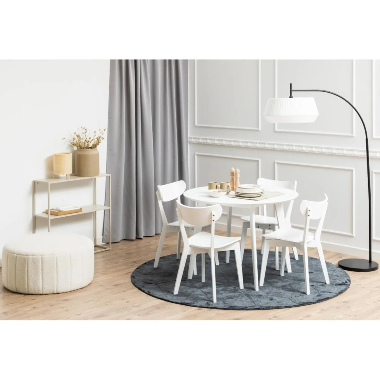 Alba Matbord Rund 105 cm Vit