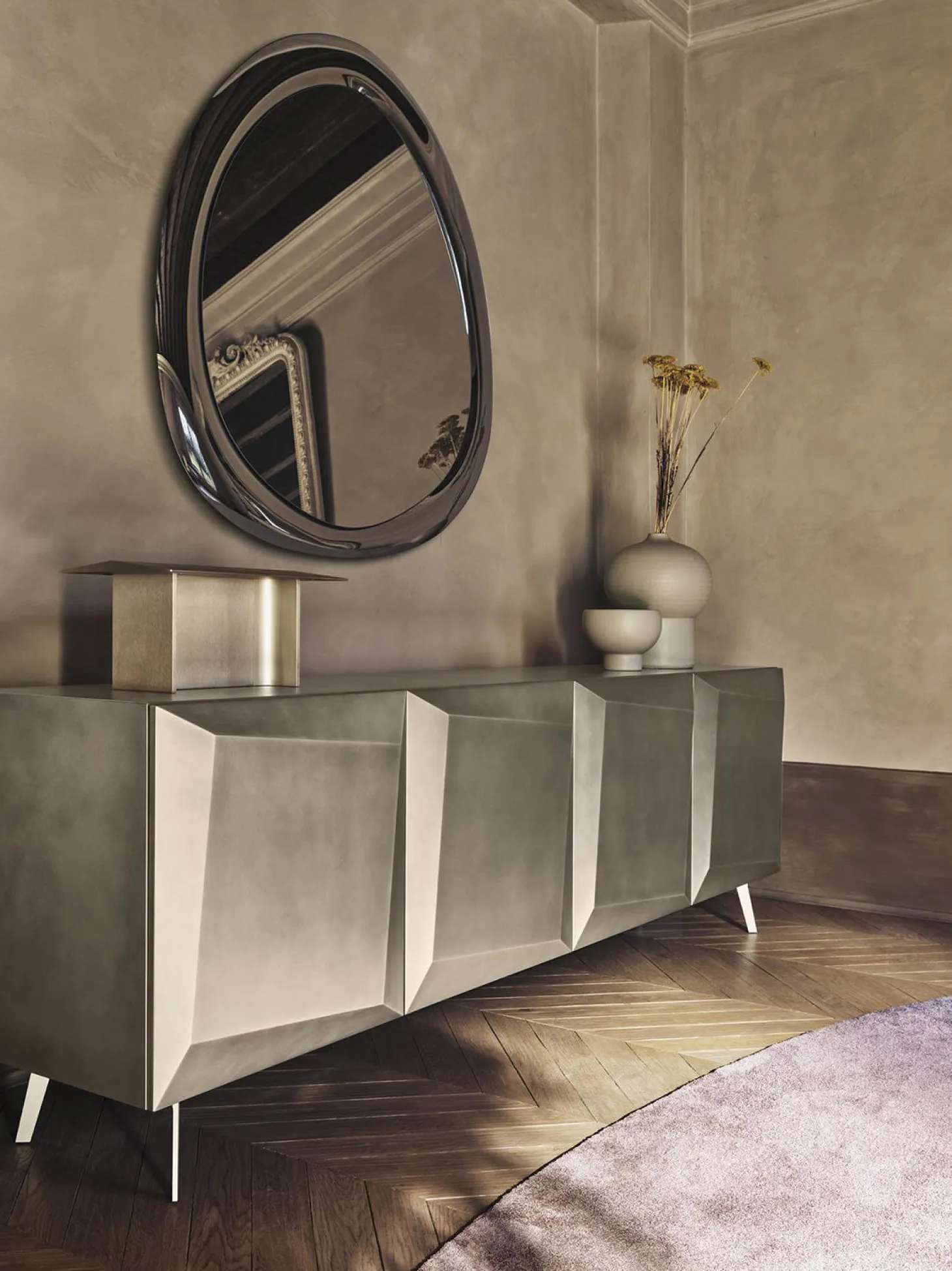 Alterego Sideoboard 4D Brushed Pearl Beige