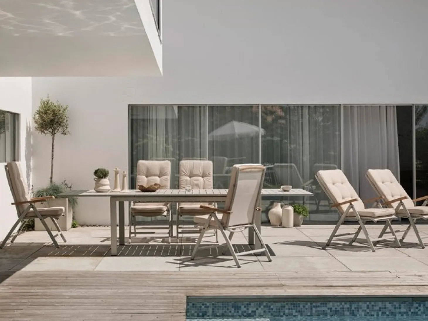 Andy Positionsstol Light Grey/Teak