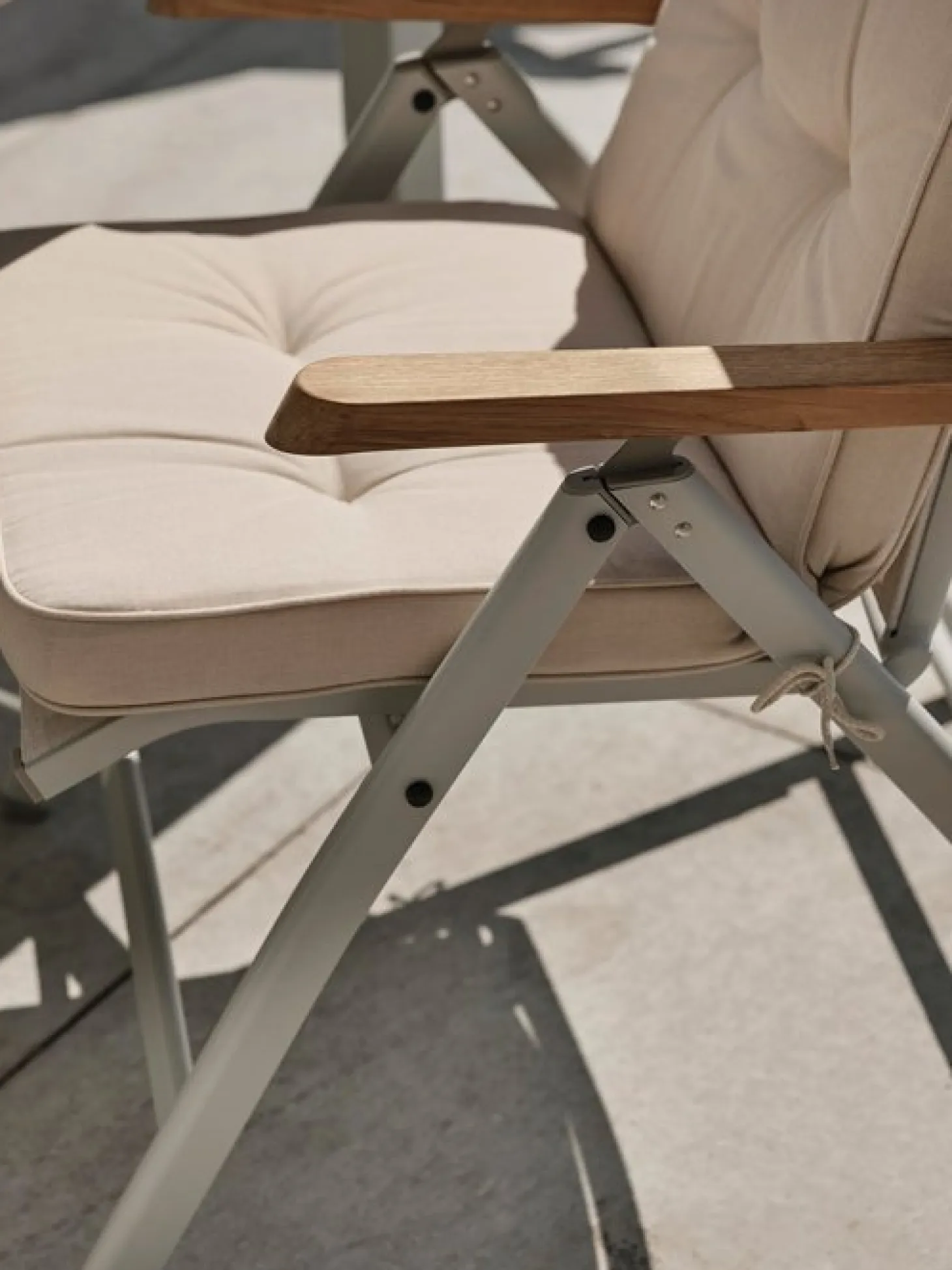 Andy Positionsstol Light Grey/Teak